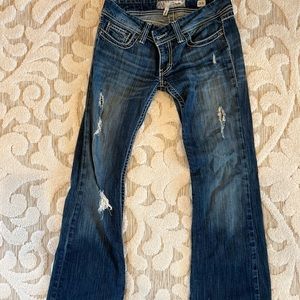 BKE Stella flare distressed jeans